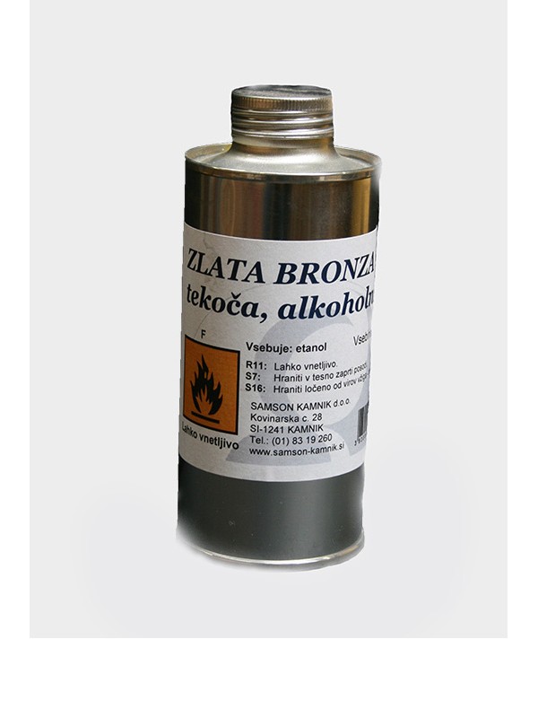 BRONZA  tekoča  alkoholna   ZLATO  imitacija   200 ml